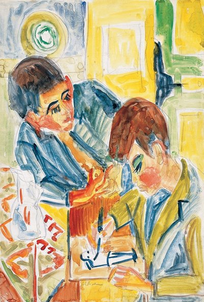 Garçons dessinant - Ernst Ludwig Kirchner